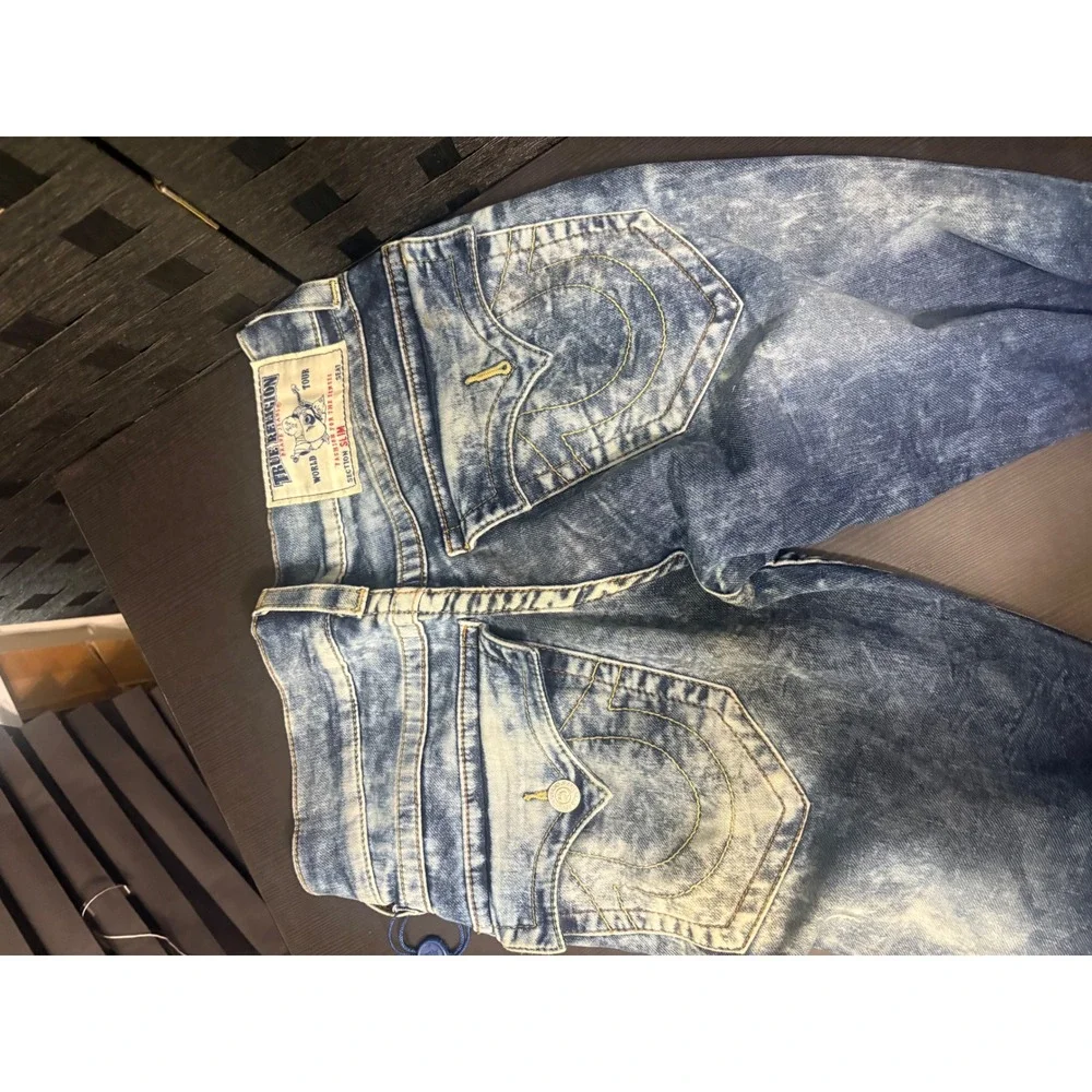 Tru religion unisex blue denim jeans size 28